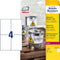 Avery Zweckform L4719-20 - Folie-etiketten 105 x 148 mm - Weerbestendig en scheurbestendig - Wit (80 stuks)