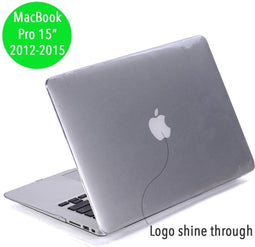 Lunso Geschikt voor MacBook Pro 15 inch (2012-2015) cover hoes - case - Glanzend Transparant