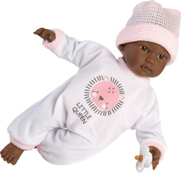 Llorens mini babypopje Cuquita donker met geluid 30 cm