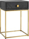 Richmond Interiors Nachtkastje Blackbone gold 1-lade (Black rustic)