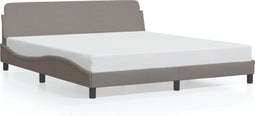 vidaXL - Bedframe - zonder - matras - stof - taupe - 180x200 - cm