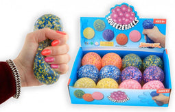 12 knijpballen 7 cm in display 8616