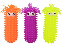 12 pluizige worm met grote ogen 28 cm24418