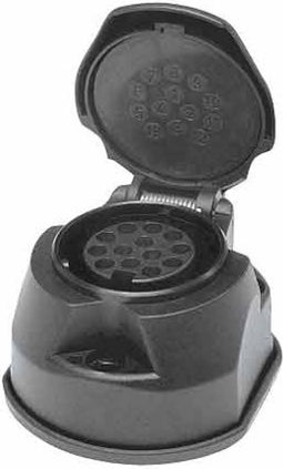12 V-stopcontact, 13 polig