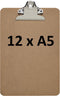 12 x Klembord MAUL Classic A5 (klein) - staand - hardboard - set 12 stuks