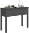 vidaXL - Wandtafel - 100x35x75 - cm - massief - grenenhout - grijs