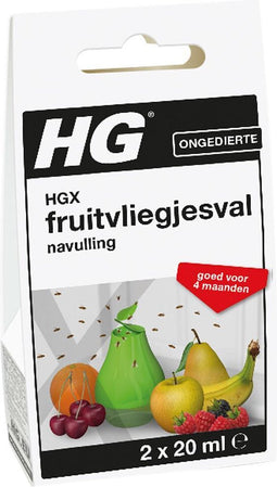 HG - Fruitvliegjesval hg hgx navulling 2x20ml | 6 stuks