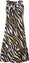 Pastunette Beach zebra Dames Jurk - Mouwloos - Ronde hals - Maat 36