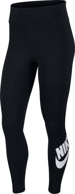 Nike Sportswear Leg-A-See High Waist Legging Dames - Effen Zwart Wit - Maat S
