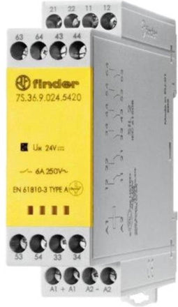 Finder 7S.36.9.024.5420 Relais Schakelstroom (max.): 6 A 2x NC, 4x NO 1 stuk(s)
