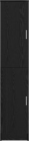 vidaXL - Hoge - Kast - in - Zwart - Eiken - 35x39x168 - cm - Gelaagd - Hout