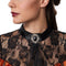 dressforfun Steampunk gravin - Kostuum XXL - Jurk met lange mouwen en meerlaagse rok - Bruin mix