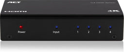 ACT AC7830 - HDMI Splitter 1x 4 - 4K 30Hz en 3D ondersteuning - Zwart