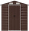 vidaXL - Tuinschuur - 191x470x198 - cm - gegalvaniseerd - staal - bruin