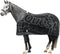 EQUEST Paardendeken - Dralon Globe Editie - 181x177x1 cm - Zwart