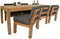 Tuinset eettafel Aruba 6 personen - 260x100x76 - Naturel/donkergrijs - Teak