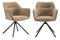 Criks Design Preston - Draaibare Eetkamerstoelen - 180° draaifunctie - Taupe (2 stuks)