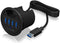 ICY IB-HUB1403A - USB 3.0 Hub met 4x USB-A en Audio - Zwart
