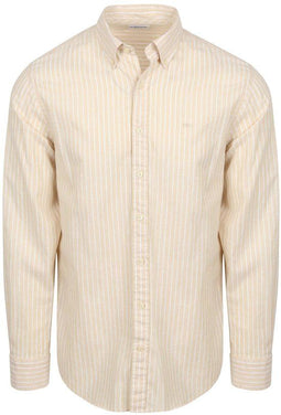 McGregor Striped Cotton Linen Shirt - Cotton/Linnen - XXL