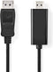 Nedis DisplayPort-Kabel - DisplayPort Male - HDMI Connector - 1080p - 1 m - Zwart