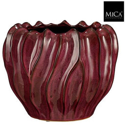 Mica Decorations Bloempot Thom - 31x31x24.5 cm - Keramiek - Paars