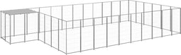 vidaXL - Hondenkennel - 19,36 - m² - staal - zilverkleurig