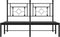 vidaXL - Bedframe - met - hoofdbord - metaal - zwart - 140x200 - cm