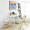 SoBuy FST40-W - Klapstoel - Comfortbal met zacht kussen - Wit