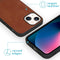 iMoshion Hoesje Geschikt voor iPhone 13 Mini Hoesje Met Pasjeshouder - iMoshion Uitneembare 2-in-1 Luxe Bookcase - Bruin