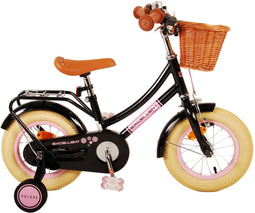 Volare Excellent Kinderfiets - Meisjes - 12 inch - Afneembare zijwieltjes - Zwart