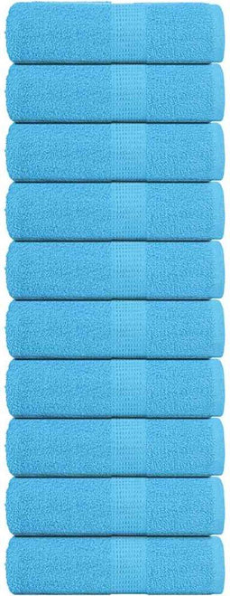vidaXL - Zeepdoekjes - 10 - st - 30x30 - cm - 360 - g/m² - 100% - katoen - turquoise