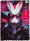 UNIDRAGON Houten Puzzel Voor Volwassenen Pop Art - Cyber Konijn - 250 stukjes - 32x23 cm