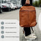 NEGOTIA Alpha Travel - Leren Laptoprugzak - Geschikt voor laptops tot 16 inch - Bruin