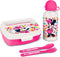 Kinderservies Minnie Mouse Lucky Plastic Roze Kinderen (21 x 18 x 7 cm) (4 Onderdelen)