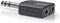 Nedis CAGP23940BK - 6.35mm stereo stekker - 2 x 6.35mm stereo kontra stekker - Zwart