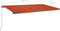 vidaXL - Luifel - automatisch - met - LED - windsensor - 600x350 - cm - oranje - bruin