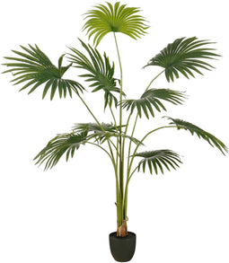 Mica Decorations Kunstplant Palm - 130x130x180 cm - Polyester - Groen