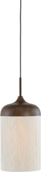 Light & Living Hanglamp Dania - Bruin/Crème - Ø16cm - Modern - Hanglampen Eetkamer, Slaapkamer, Woonkamer
