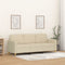 vidaXL - Driezitsbank - 180 - cm - stof - crèmekleurig