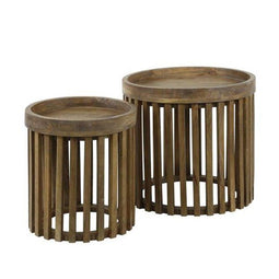 Bijzettafel Tweak Mangohout - Set van 2