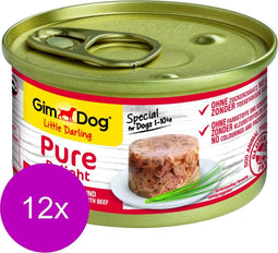12x GimDog Little Darling Pure Delight Tonijn - Rund 85 gr