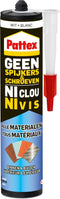 12x Pattex Geen Spijkers & Schroeven Binnen & Buiten Kit Wit 390 gr