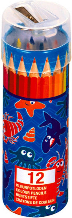 12x12 Kleurpotloden in koker 2302
