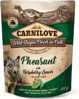 12x300 gr Carnilove dog pouch fazant / frambozenblad hondenvoer
