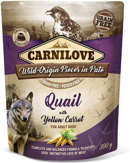 12x300 gr Carnilove dog pouch kwartel / gele wortel hondenvoer