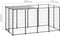 vidaXL - Hondenkennel - 2,42 - m² - staal - zwart
