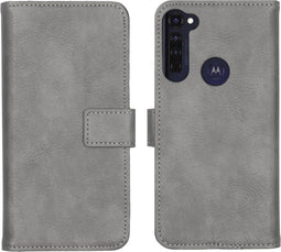 iMoshion Hoesje Geschikt voor Motorola Moto G Pro Hoesje Met Pasjeshouder - iMoshion Luxe Bookcase - Grijs