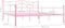 vidaXL - Bedframe - metaal - roze - 180x200 - cm