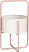 Mica Decorations Shandy Bloempot - 26x26x42 cm - Ijzer - Roze