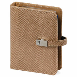 1311-05-P Hervulbare Pocket Ringband Slangafdruk bruin